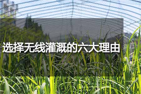 選擇無線灌溉的六大理由